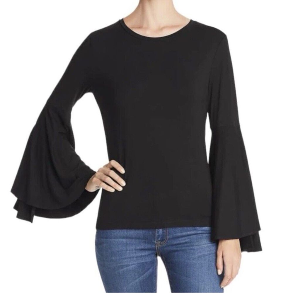 LE GALI Long Bell Sleeved Black Jenny Top